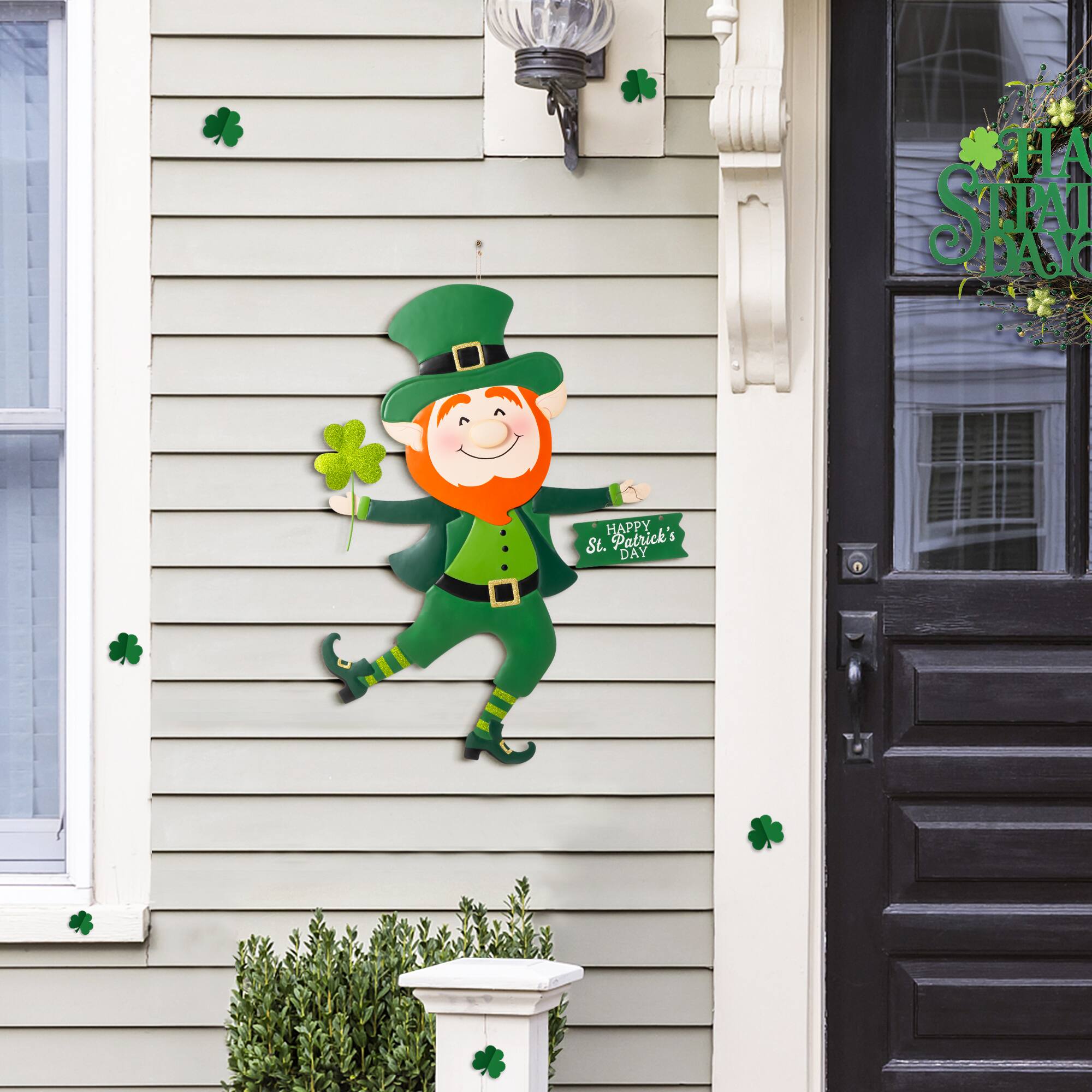 Glitzhome® 36" St.Patrick's Metal Leprechaun Yard Stake